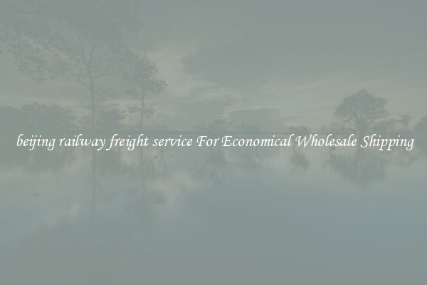 beijing railway freight service For Economical Wholesale Shipping