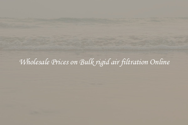 Wholesale Prices on Bulk rigid air filtration Online