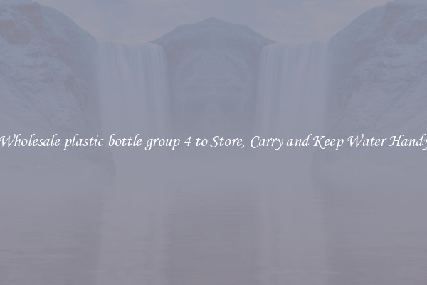 Wholesale plastic bottle group 4 to Store, Carry and Keep Water Handy