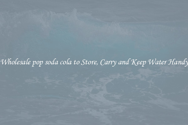 Wholesale pop soda cola to Store, Carry and Keep Water Handy