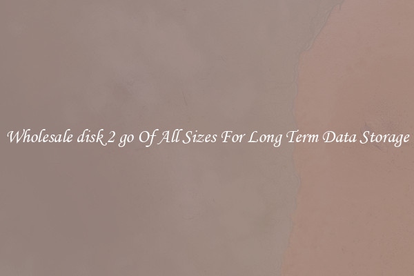 Wholesale disk 2 go Of All Sizes For Long Term Data Storage