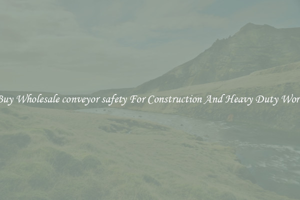 Buy Wholesale conveyor safety For Construction And Heavy Duty Work