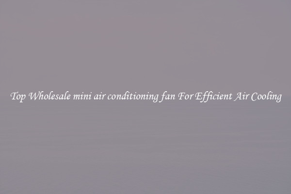 Top Wholesale mini air conditioning fan For Efficient Air Cooling