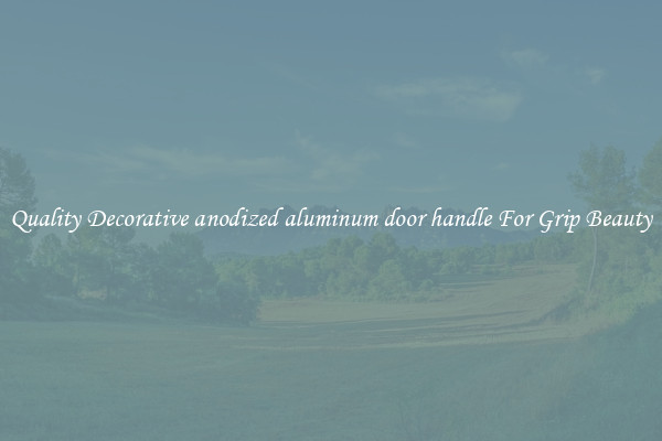 Quality Decorative anodized aluminum door handle For Grip Beauty
