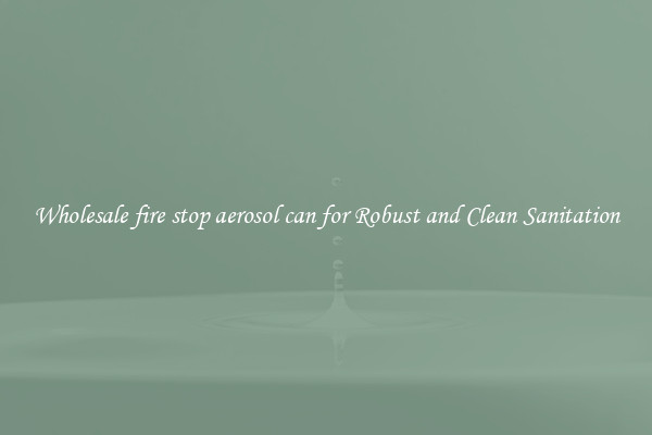 Wholesale fire stop aerosol can for Robust and Clean Sanitation