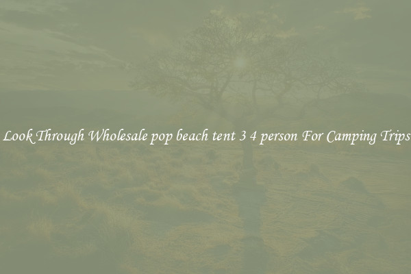Look Through Wholesale pop beach tent 3 4 person For Camping Trips