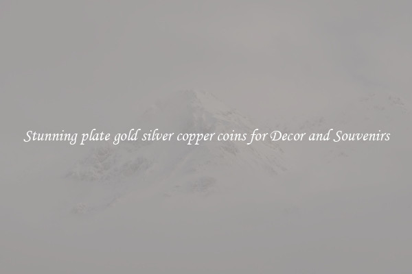 Stunning plate gold silver copper coins for Decor and Souvenirs