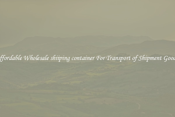Affordable Wholesale shiiping container For Transport of Shipment Goods 