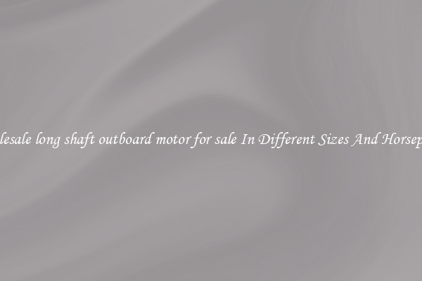 Wholesale long shaft outboard motor for sale In Different Sizes And Horsepower