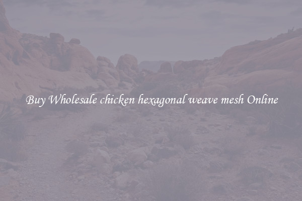 Buy Wholesale chicken hexagonal weave mesh Online