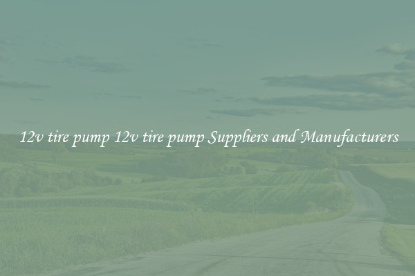 12v tire pump 12v tire pump Suppliers and Manufacturers
