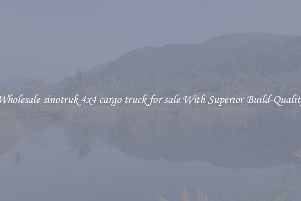 Wholesale sinotruk 4x4 cargo truck for sale With Superior Build-Quality
