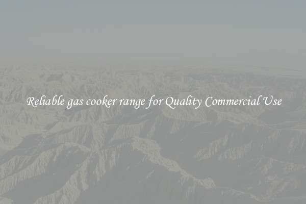 Reliable gas cooker range for Quality Commercial Use