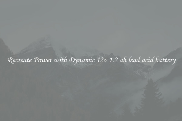 Recreate Power with Dynamic 12v 1.2 ah lead acid battery