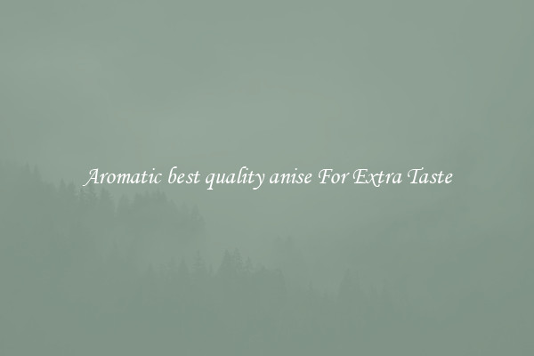 Aromatic best quality anise For Extra Taste
